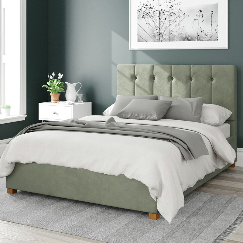 Aspire Hepburn Double Ottoman Bedframe in Duck Egg - British product
