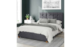 Aspire Hepburn Velvet Ottoman Bedframe Steel Superking - British product