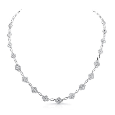 Costco UK Round Brilliant Cut Diamond Necklace 5.58ctw 18ct White Gold- Buy online at McGrocer