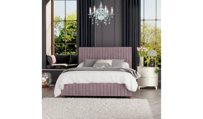 Argos LLB Estella Velvet Superking Ottoman Bedframe in Blush- Buy online at McGrocer