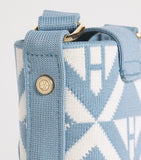 Harrods Geo Jacquard phone pouch with magnetic fastening - British product