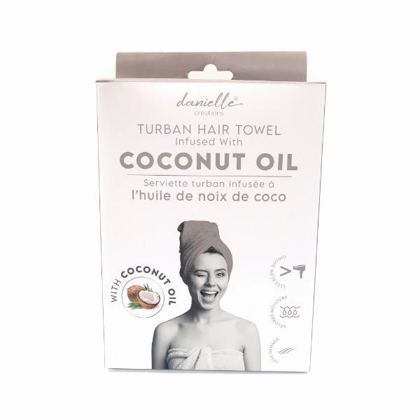 Danielle Creations grey coconut oil hair turban, UK version