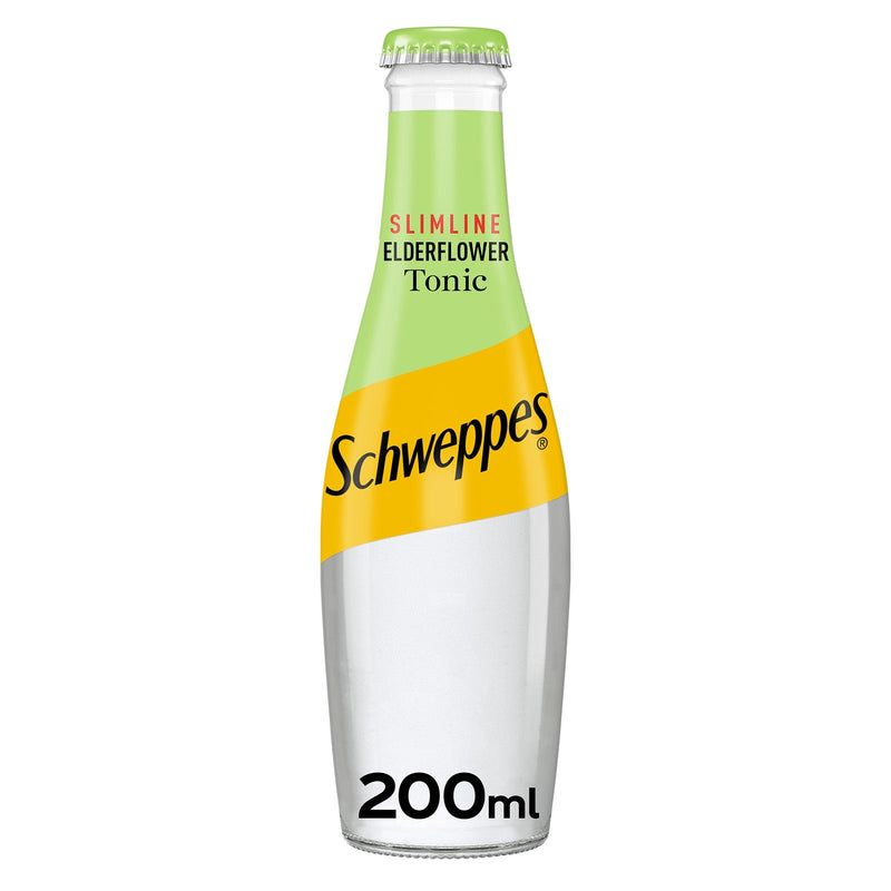 Schweppes slimline elderflower tonic water 24 x 200ml bottles (British brand)