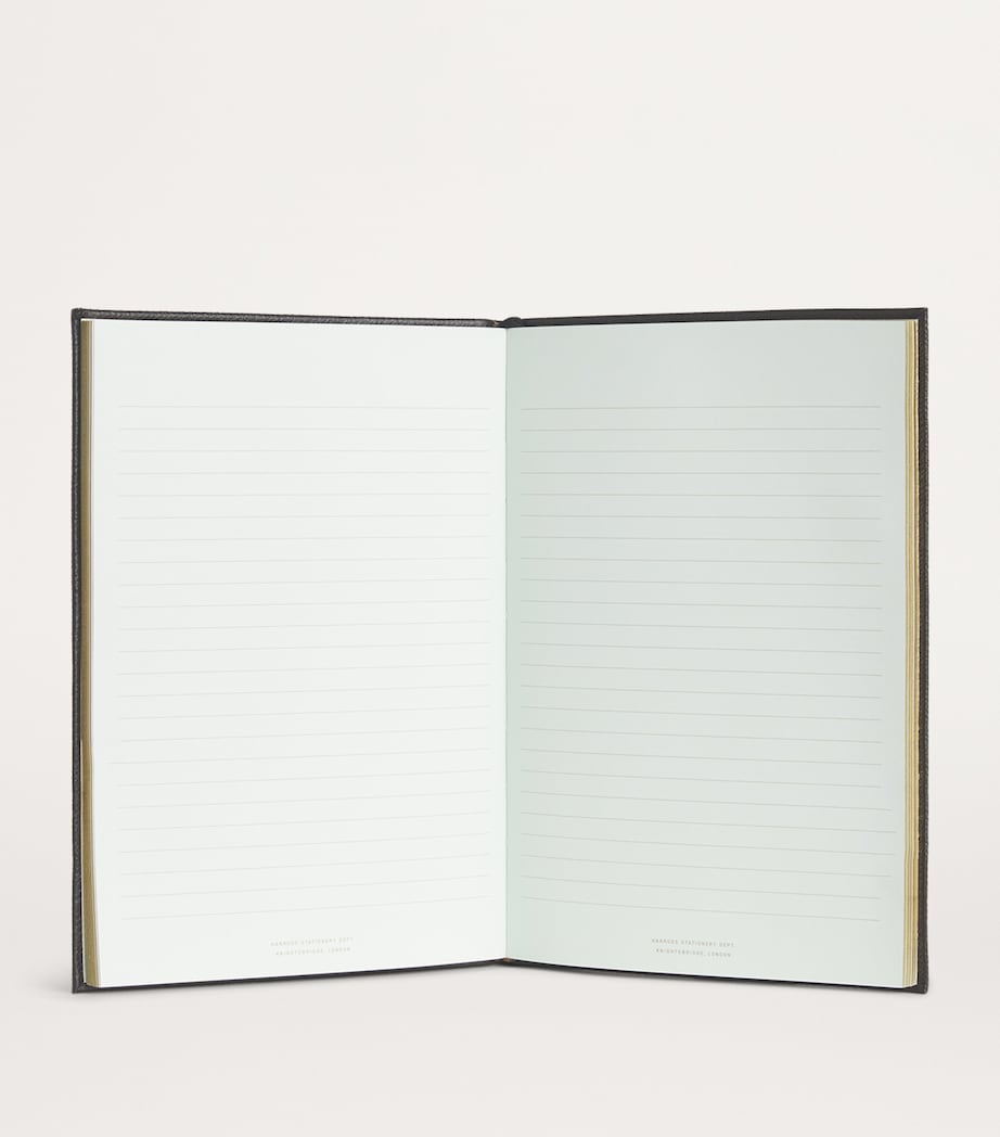 Harrods leather A5 notebook with lined pages - British product