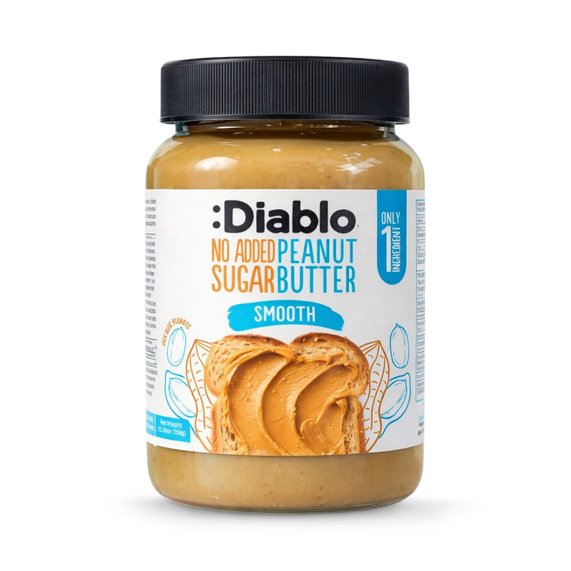 Diablo smooth peanut butter 350g, imported from the UK