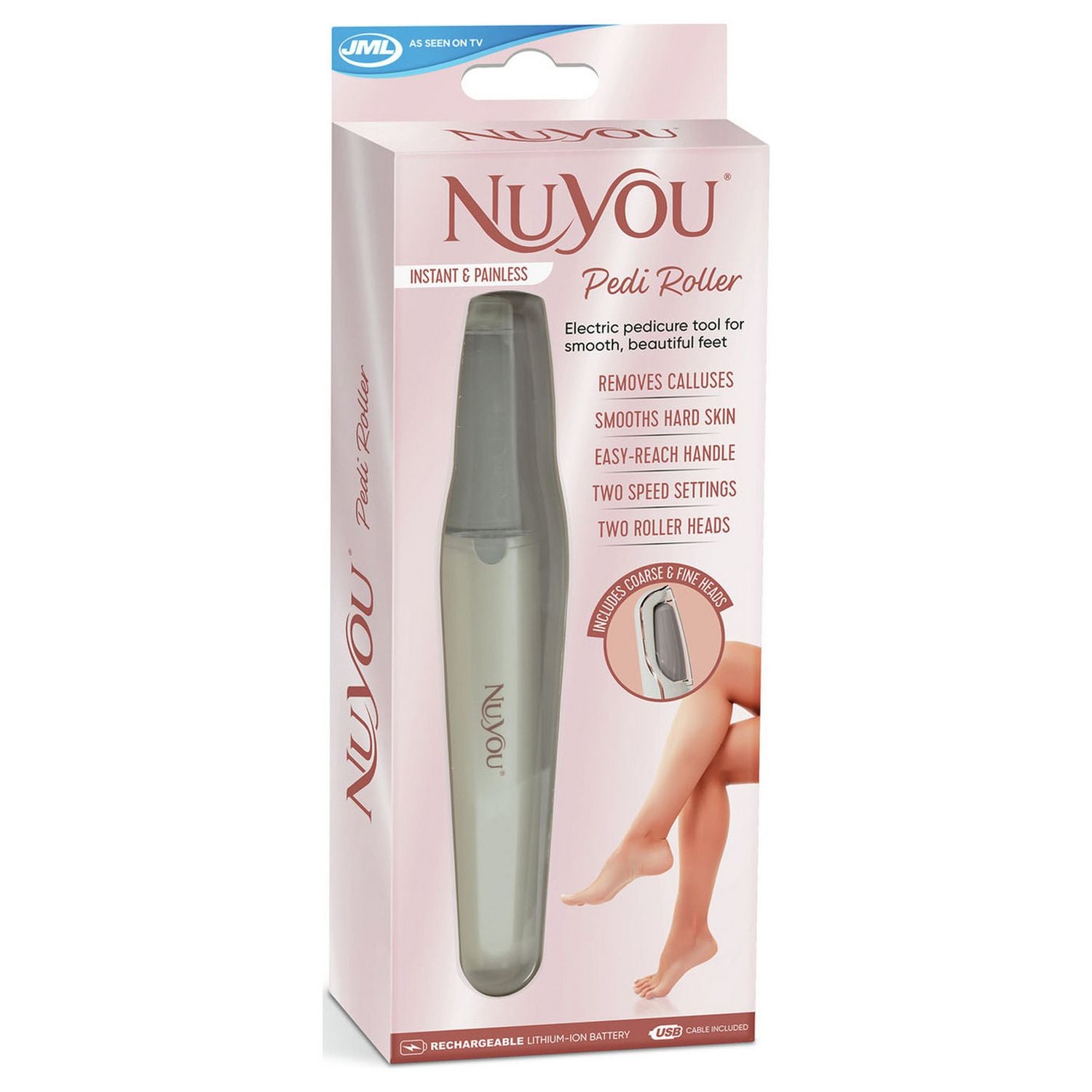 JML Nu You Pedi Roller rechargeable pedicure tool, UK version