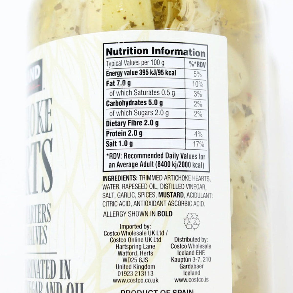 Kirkland Signature Artichoke Hearts Marinated in Vinegar & Oil, 2 x 940g