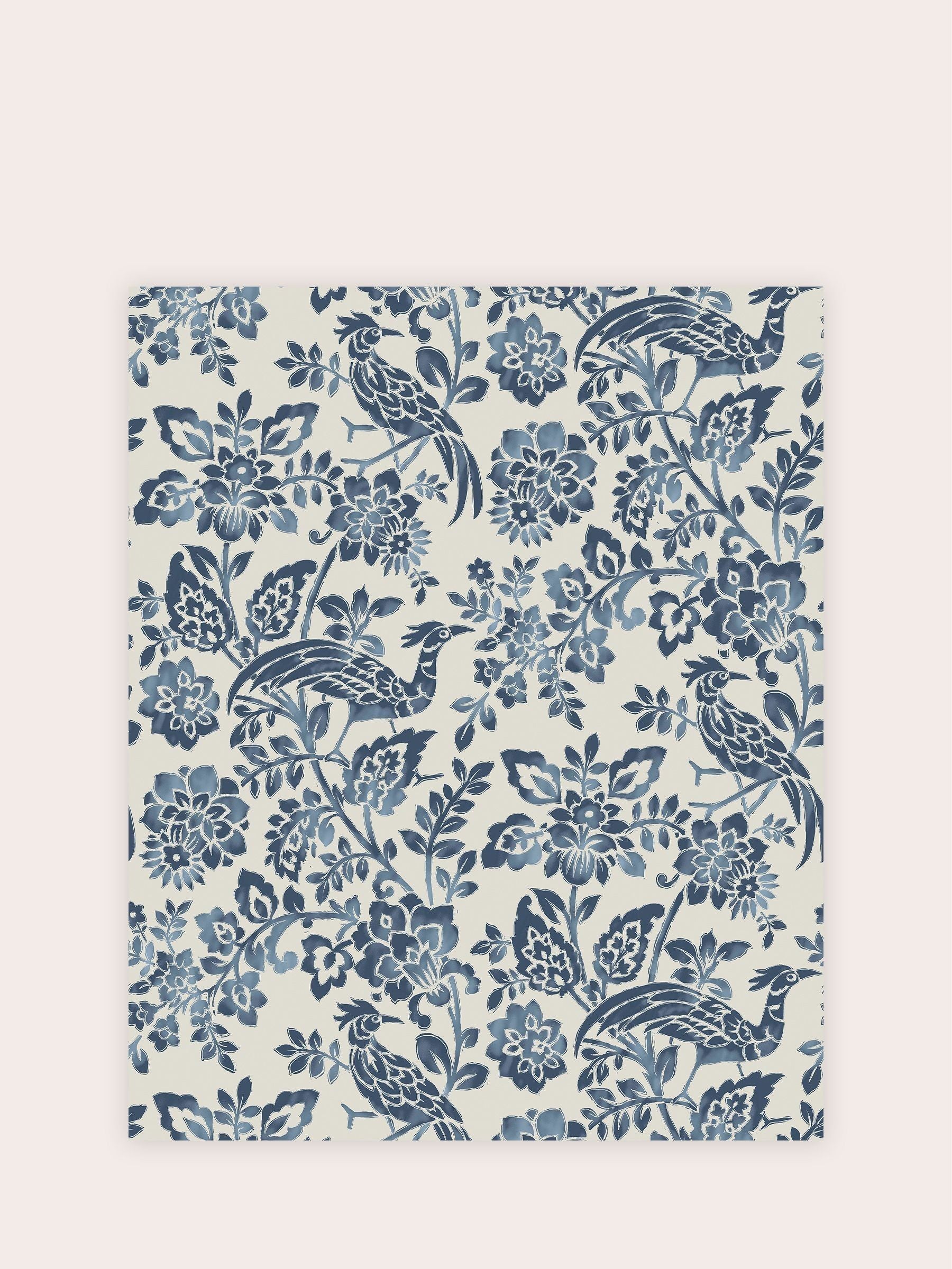 Laura Ashley Dark Seaspray Blue wallpaper 10m, UK version