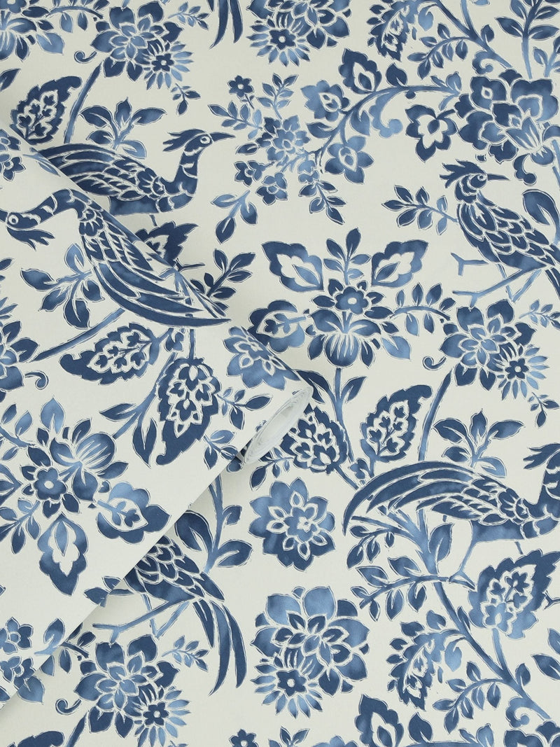 Laura Ashley Dark Seaspray Blue wallpaper 10m, UK version