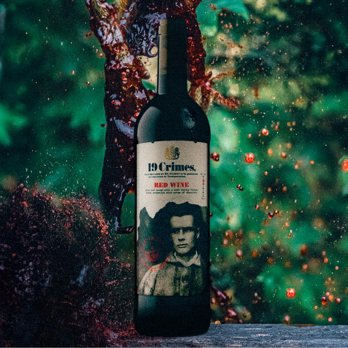 19 Crimes red wine blend 75cl - British product