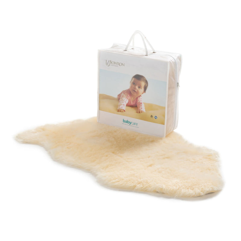 Bowron lambskin short wool baby rug 80x55 cm - British product