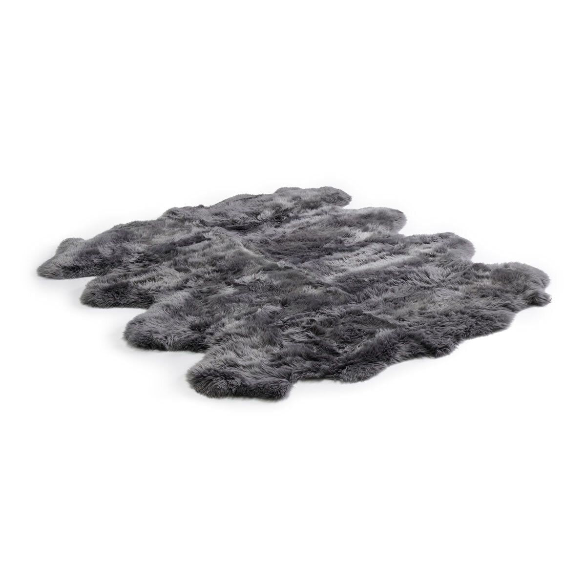 Bowron Longwool 100% Sheepskin Octo Rug in 5 Colours GOODS Costco UK