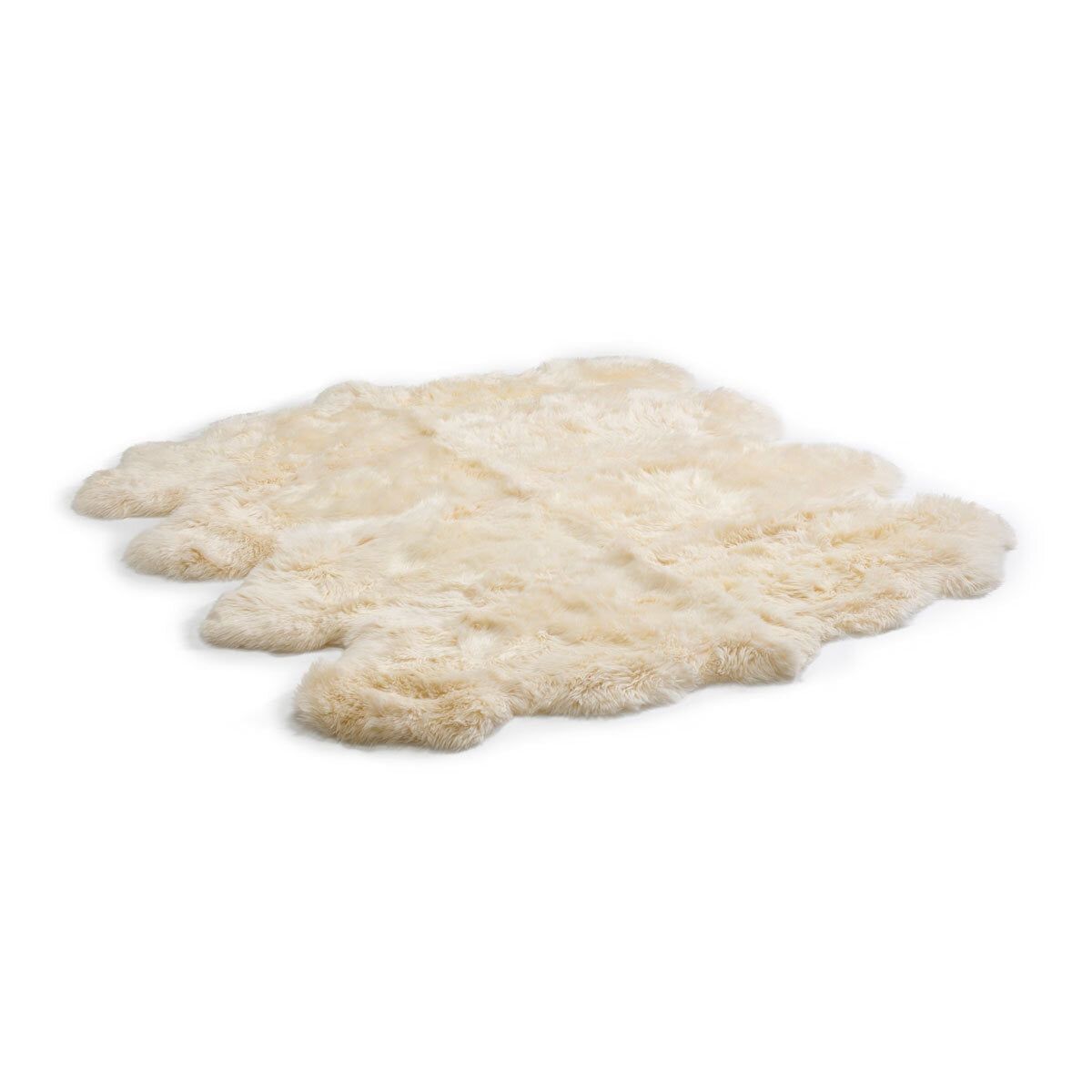 Bowron Longwool 100% Sheepskin Octo Rug in 5 Colours GOODS Costco UK