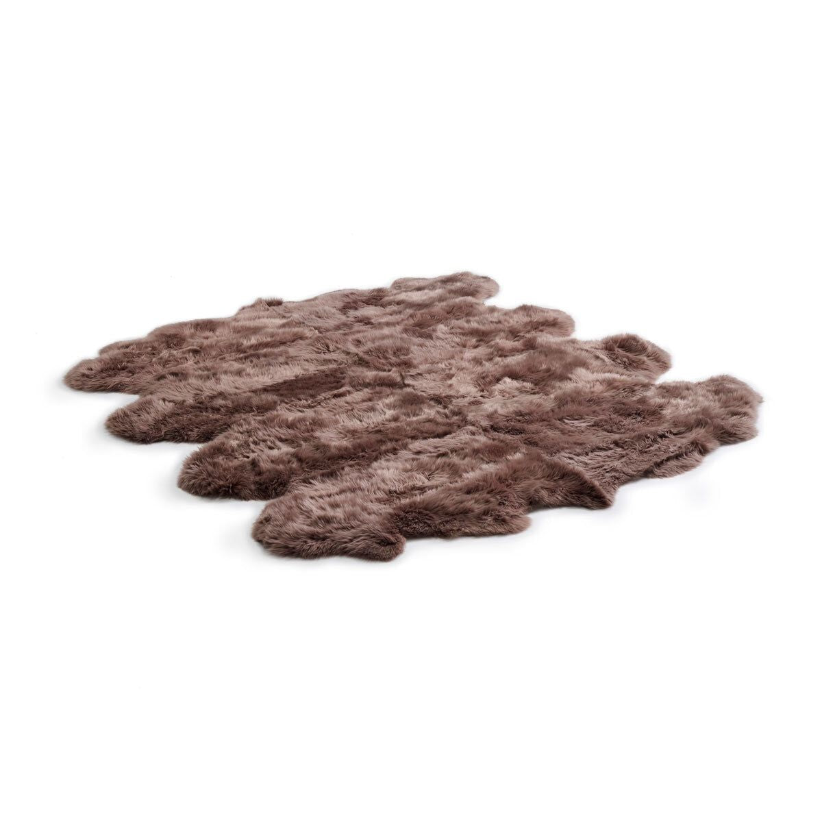 Bowron Longwool 100% Sheepskin Octo Rug in 5 Colours GOODS Costco UK