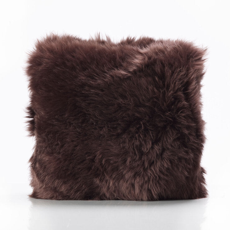 Bowron double sided sheepskin cushion 35cm brown (British brand)