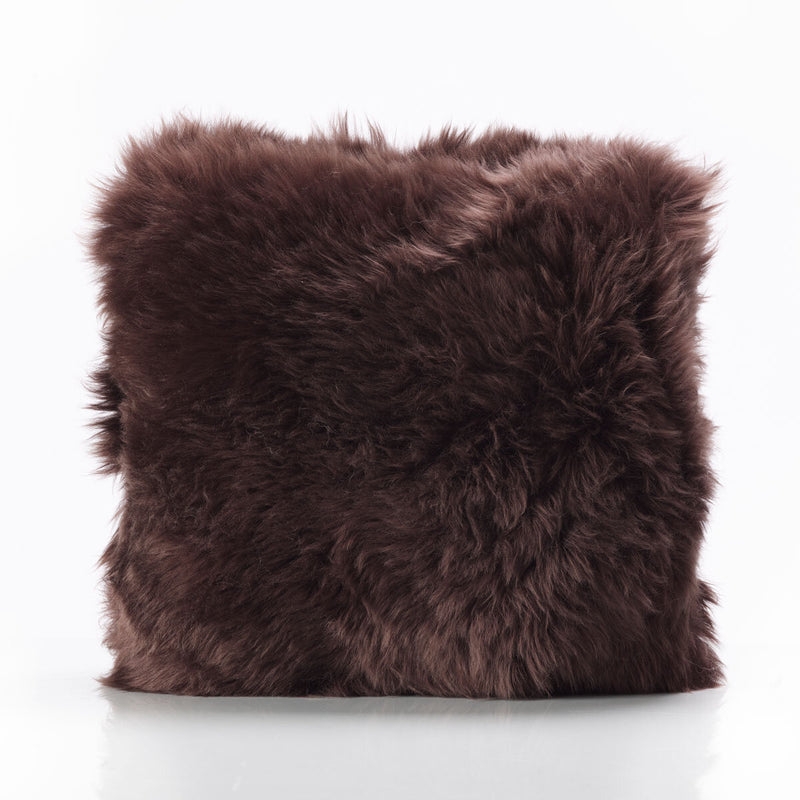 Bowron double sided sheepskin cushion 35cm brown (British brand)