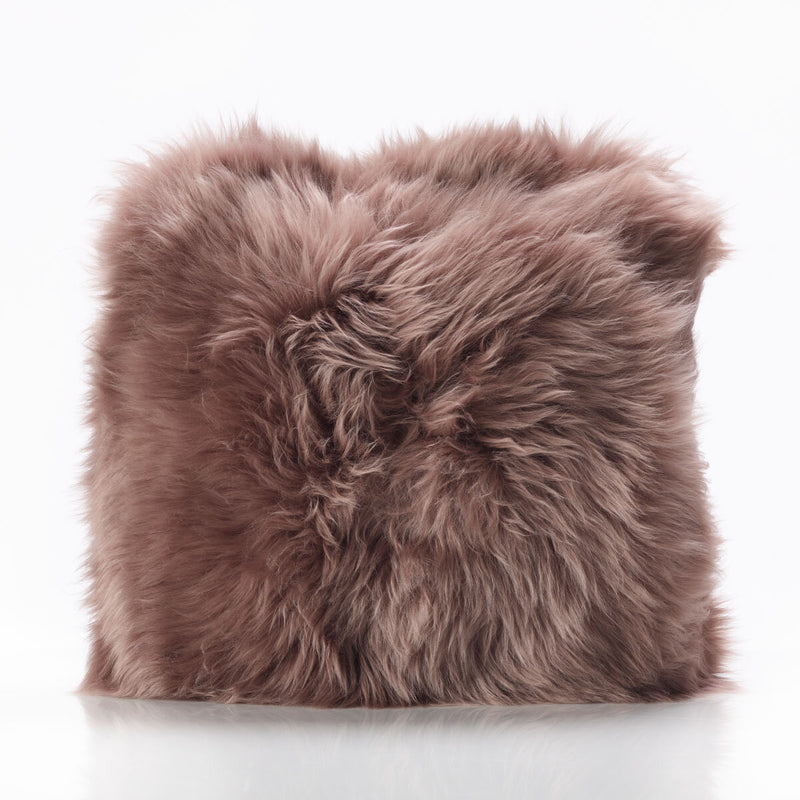 Bowron double sided sheepskin cushion Paco brown 35x35cm, UK version