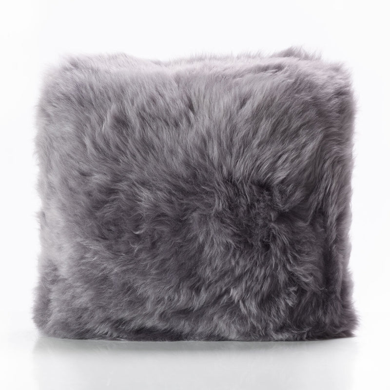 Bowron double-sided sheepskin cushion Dover Grey 35x35cm, UK version