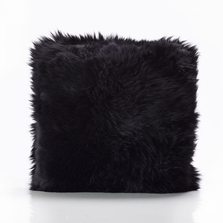 Bowron sheepskin cushion black 35x35cm, UK version