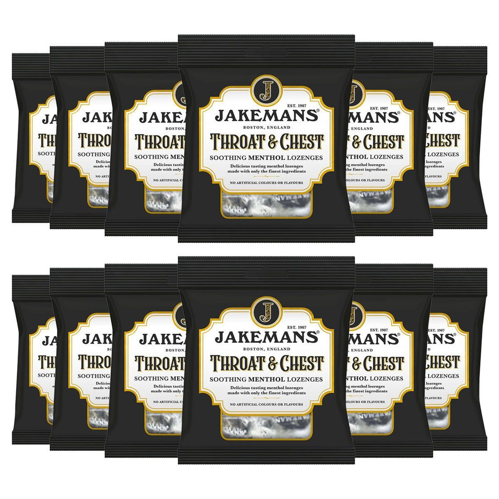 Jakemans Throat & Chest Lozenges, 12 x 73g