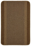 Kilkis textured brown cut pile rug 67x100cm, UK version