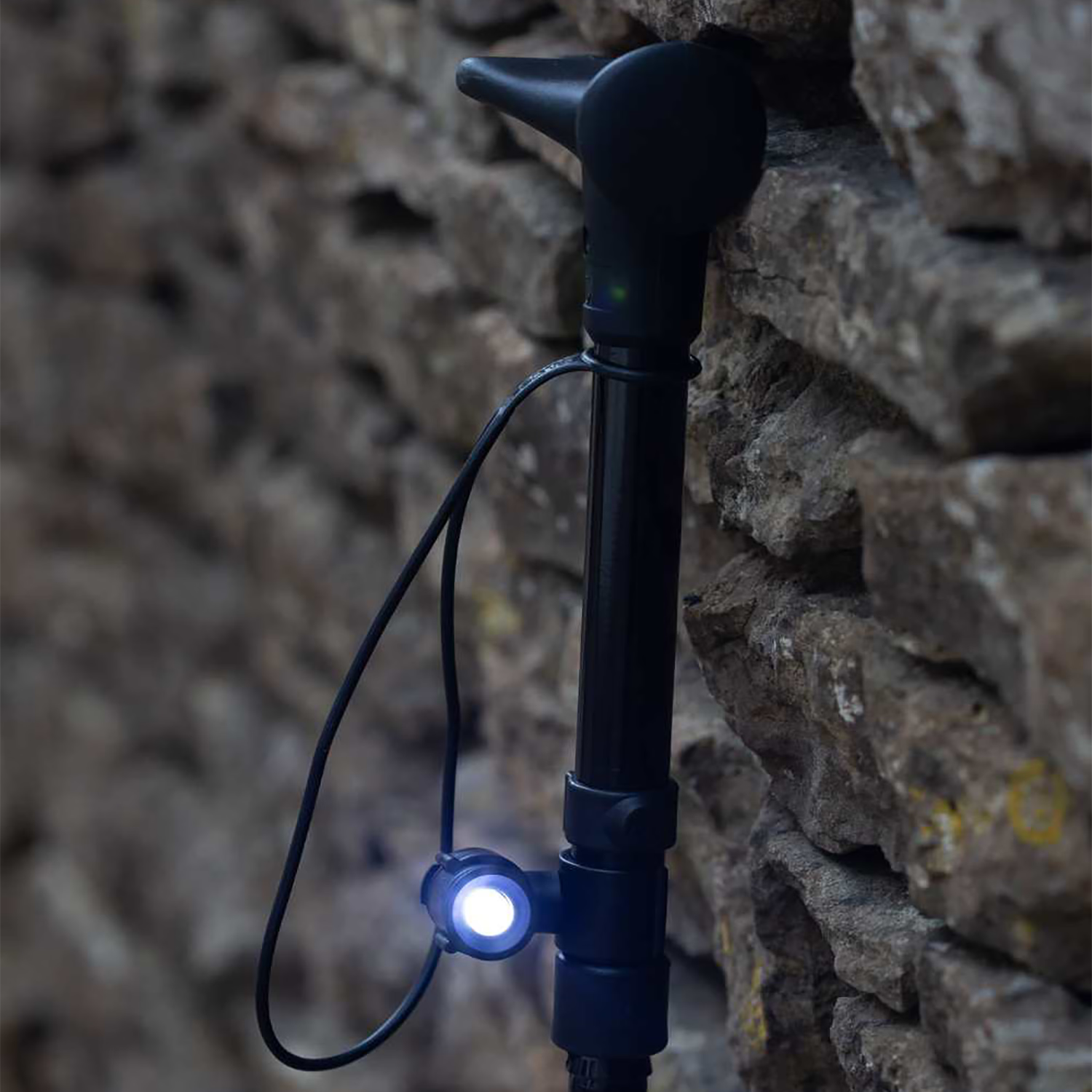 Cool Clip-On Torch LED mobility aid light for walking sticks, UK version