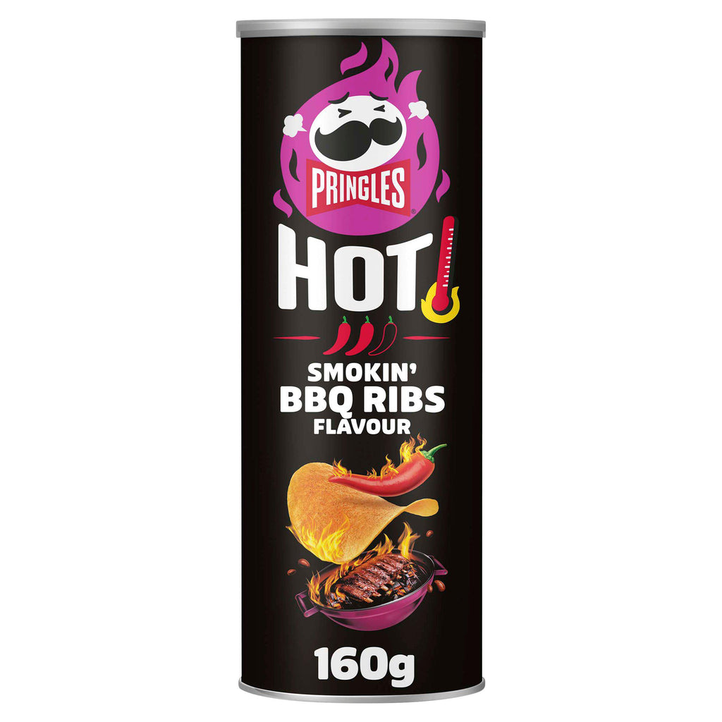 Pringles Hot Smokin' BBQ Ribs Sharing Crisps 160g