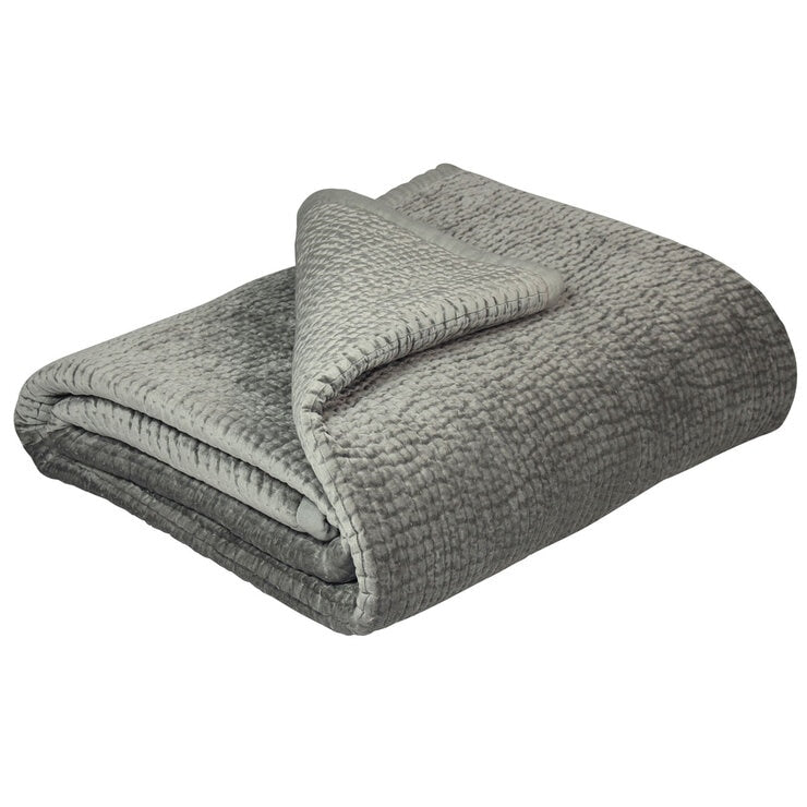 Paoletti Brooklands silver quilted king bedspread 240x250 cm (British brand)