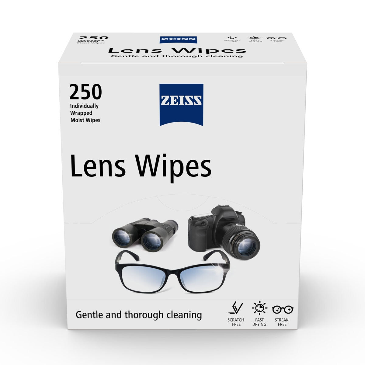 Zeiss lens cleaning wipes 250 wipes (British brand)