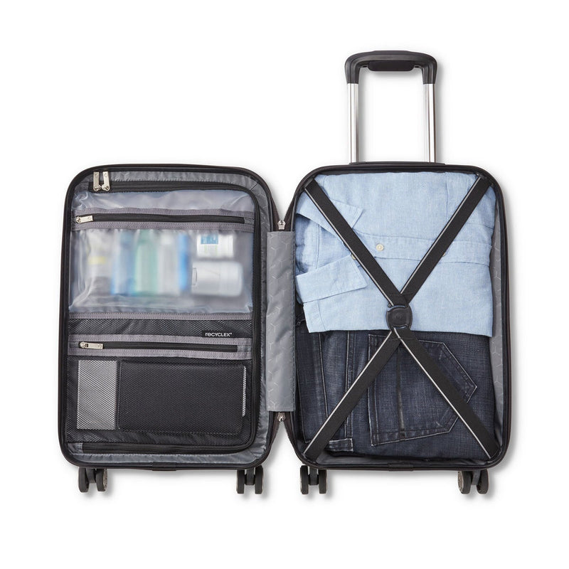 Samsonite Amplitude Large Hardside Suitcase in Silver and Navy (British brand)