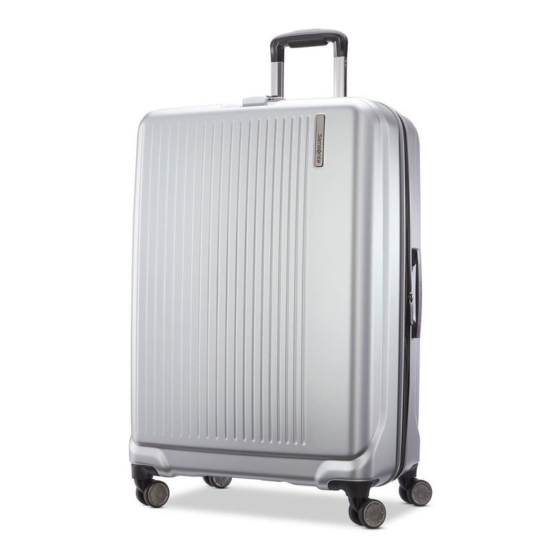 Samsonite Amplitude Large Hardside Suitcase in Silver and Navy