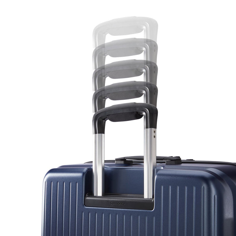 Samsonite Amplitude Large Hardside Suitcase in Silver and Navy (British brand)