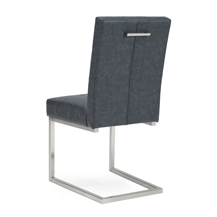 Bentley Designs dining chair mottled black faux leather, imported from the UK