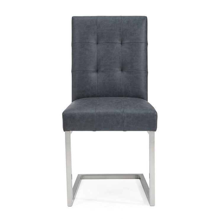 Bentley Designs dining chair mottled black faux leather, imported from the UK