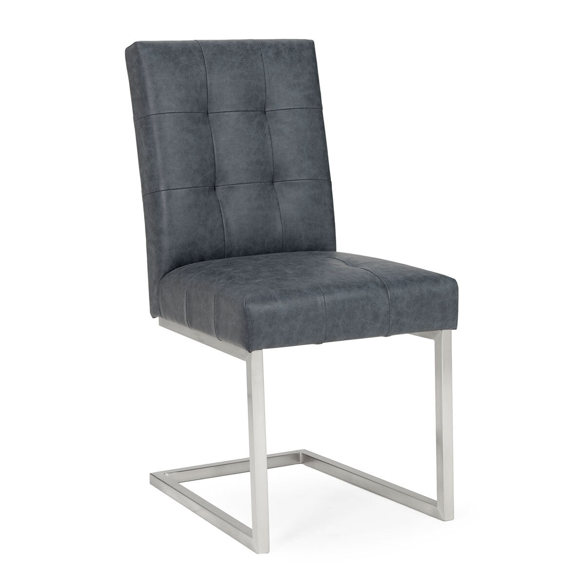 Bentley Designs dining chair mottled black faux leather, imported from the UK