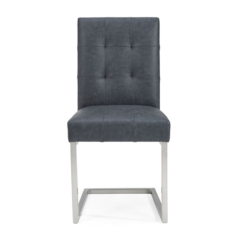Bentley Designs dining chair mottled black faux leather, imported from the UK