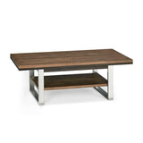Bentley Designs Tivoli dark oak coffee table brushed nickel frame, UK version