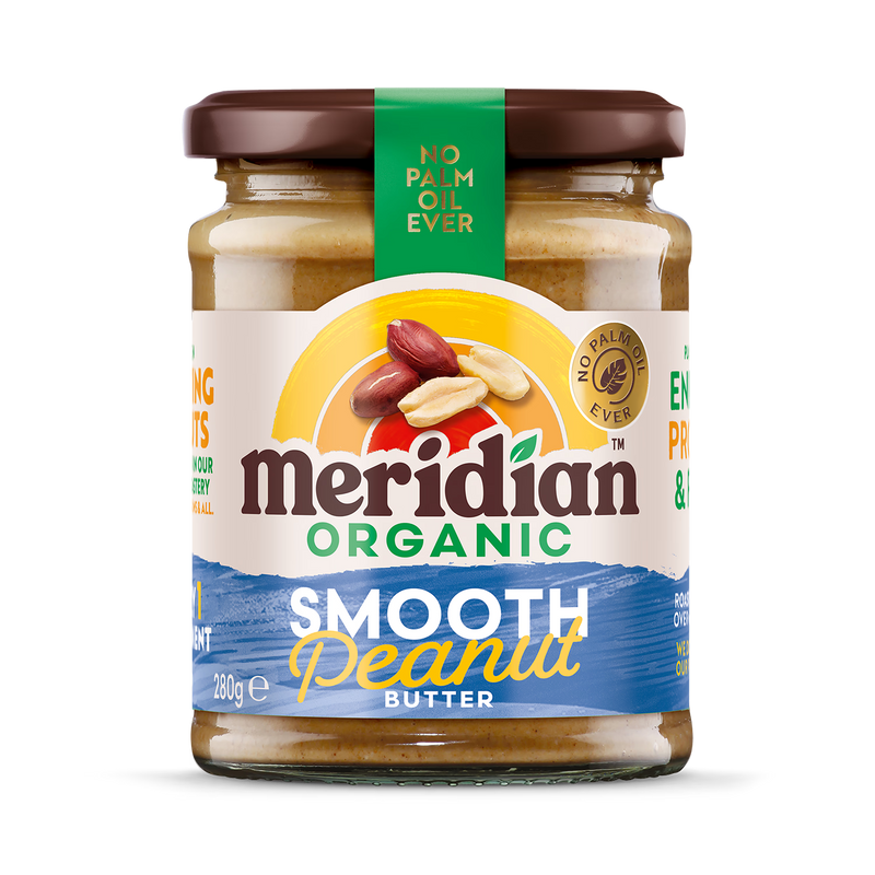 Meridian organic peanut butter smooth 280g, imported from the UK