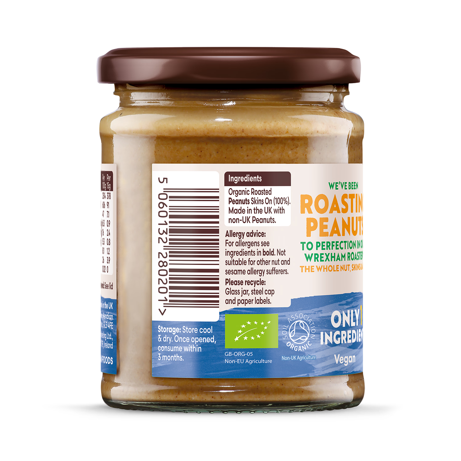 Meridian organic peanut butter smooth 280g, imported from the UK