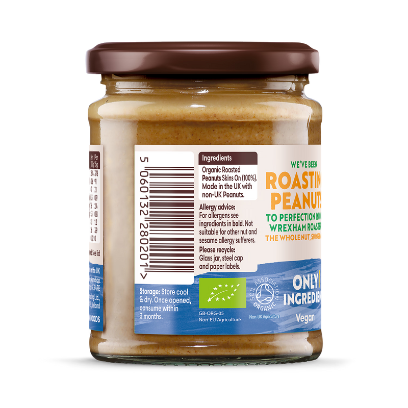 Meridian organic peanut butter smooth 280g, imported from the UK