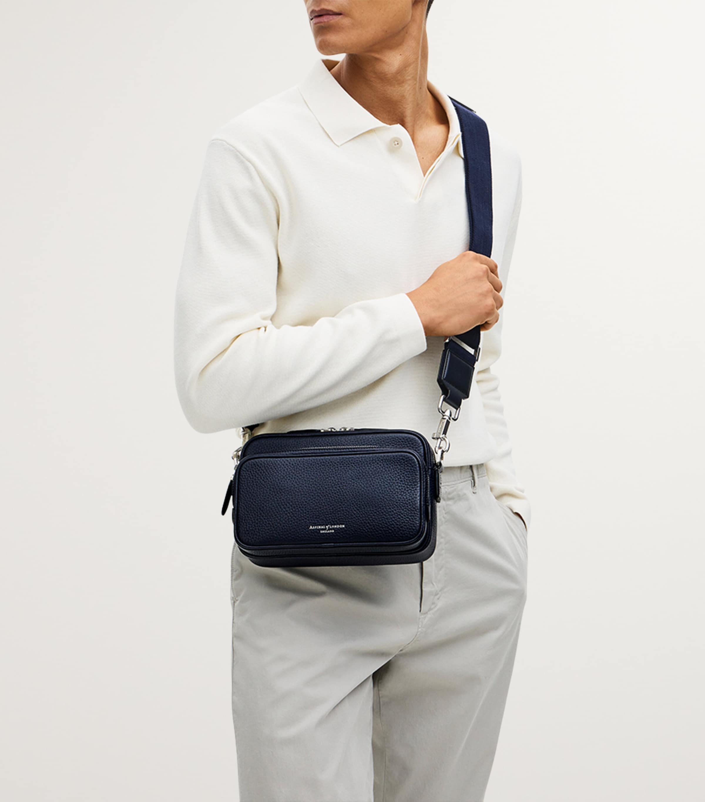 Aspinal of London Reporter East West messenger bag UK version
