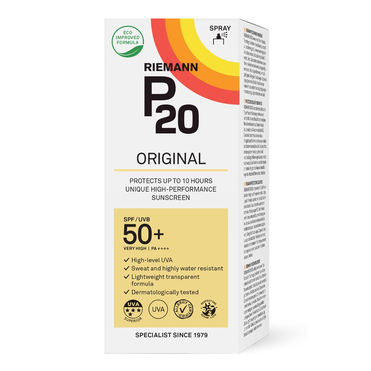 Riemann P20 SPF 50+ spray 200ml - British product