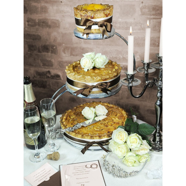 Toppings Pies Artisan 3 Tier Handcrafted Pork Pie Celebration Cake 7kg