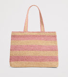 Bonpoint raffia tote bag with cherry pendant, imported from the UK