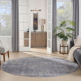 Rustic Textures Faded Blue Circle Rug, 160 cm GOODS Costco UK