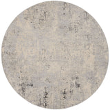 Rustic Textures Mottled Grey Circle Rug, 160 cm GOODS Costco UK