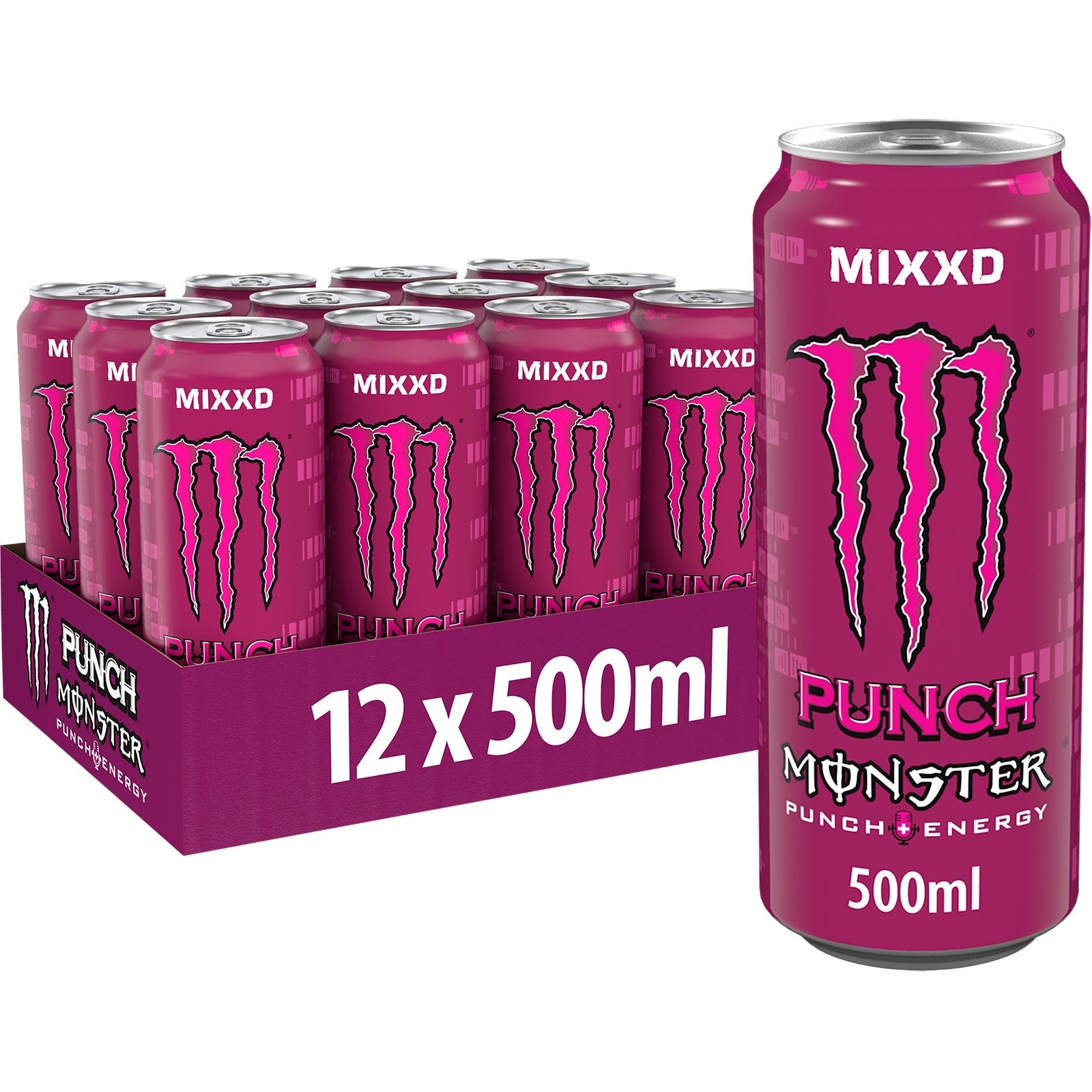 Monster Energy Drink Punch 500ml x 12, imported from the UK