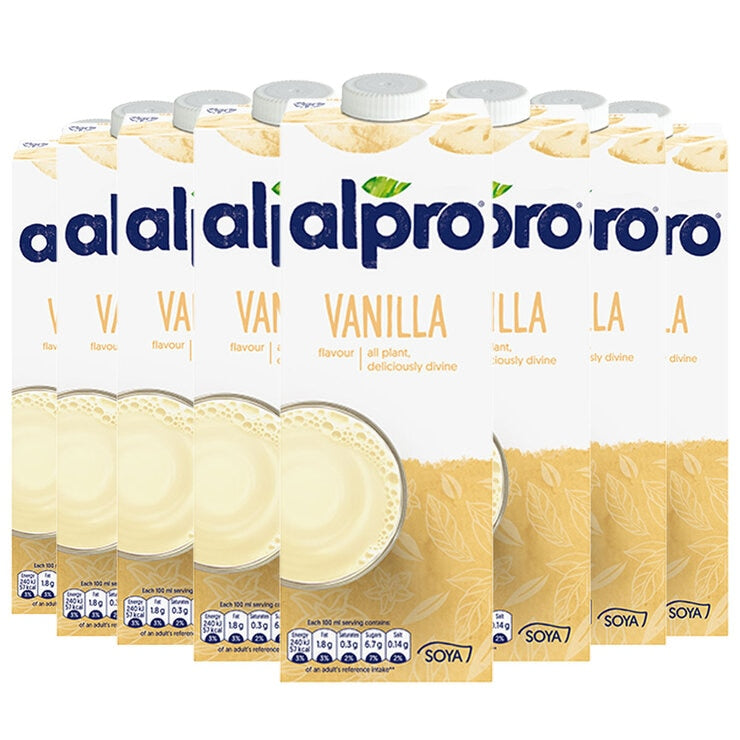 Alpro Vanilla Soya Drink 8 x 1L