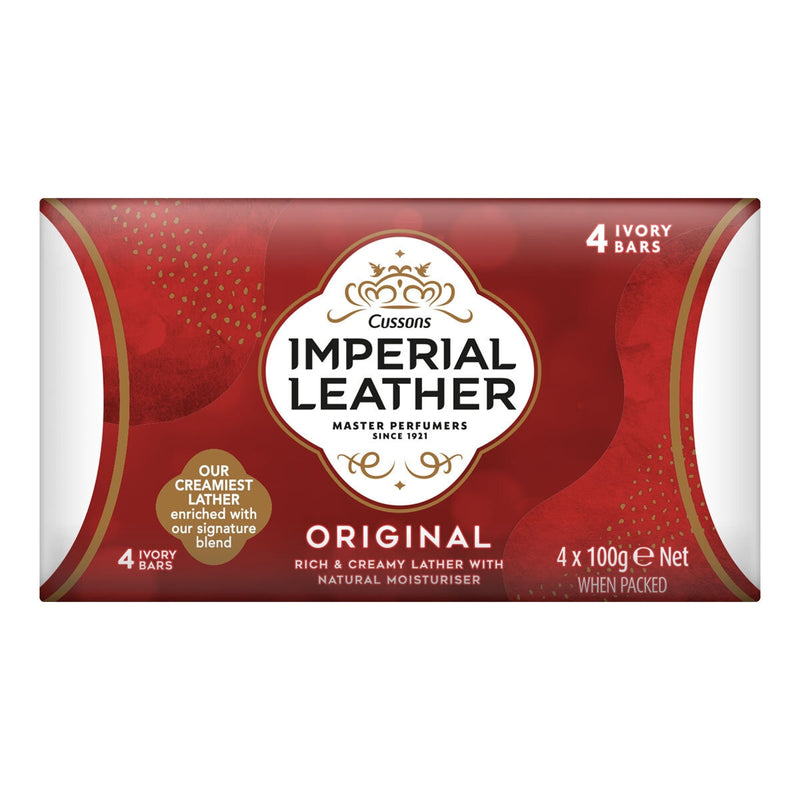 Imperial Leather Soap Bar Ivory Scent Pack of 4, imported from the UK