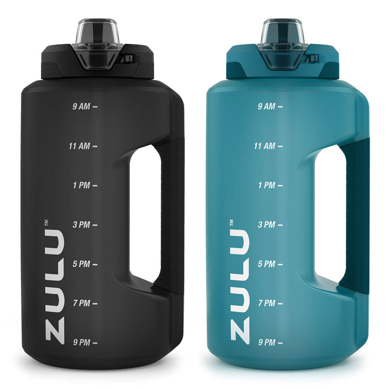 Zulu motivational water bottle 1.8L 2 pack (British brand)